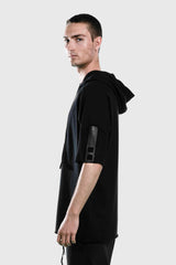 Short Sleeve Hoodie Black