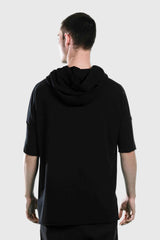 Short Sleeve Hoodie Black