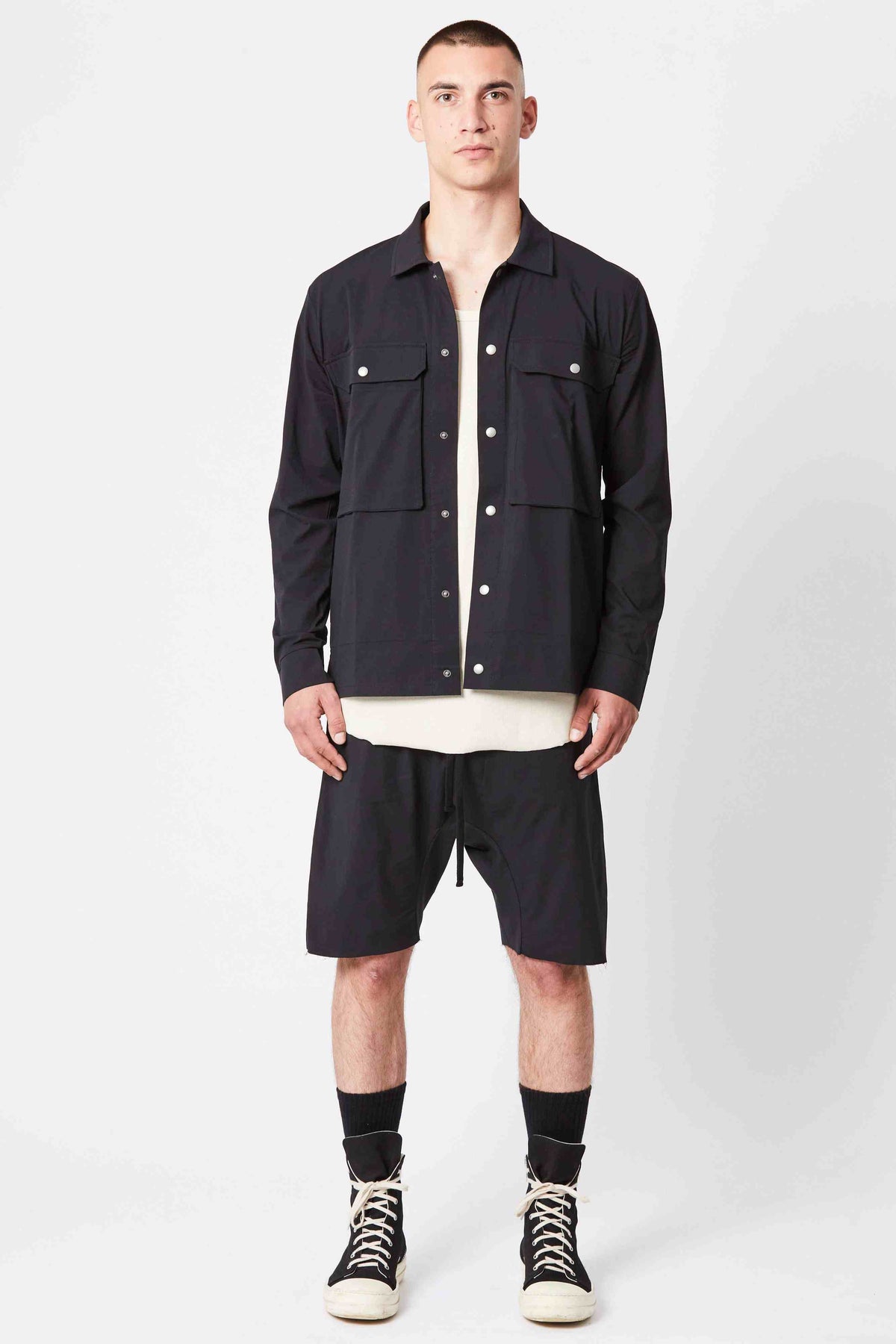 MSJ600 Popper Shirt Jacket