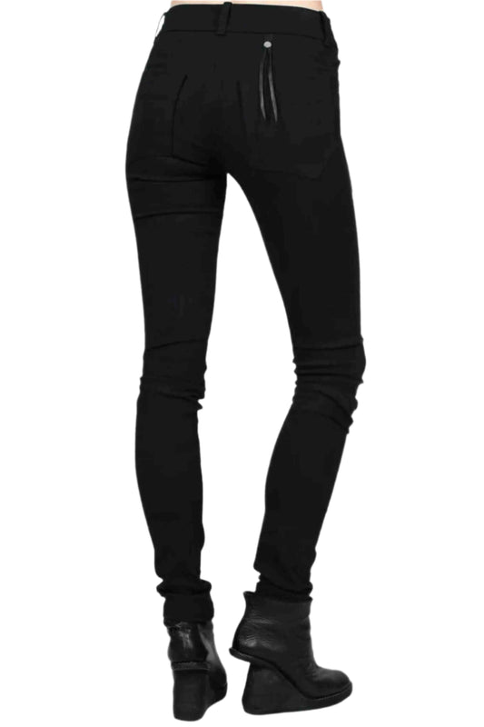 Asymmetrical Front Denim Pants