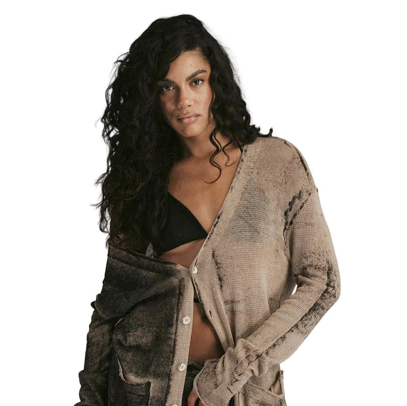 Short Knit Cardigan Beige M27