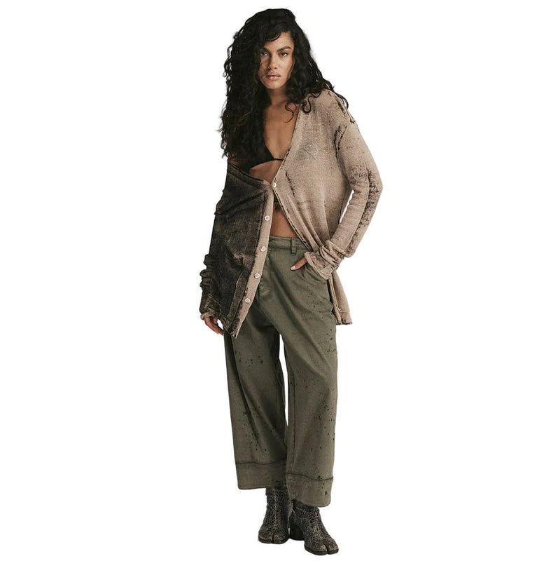 Short Knit Cardigan Beige M27