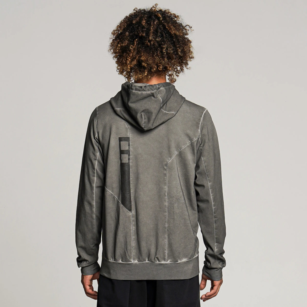 Hoodie Zip Grey Wash