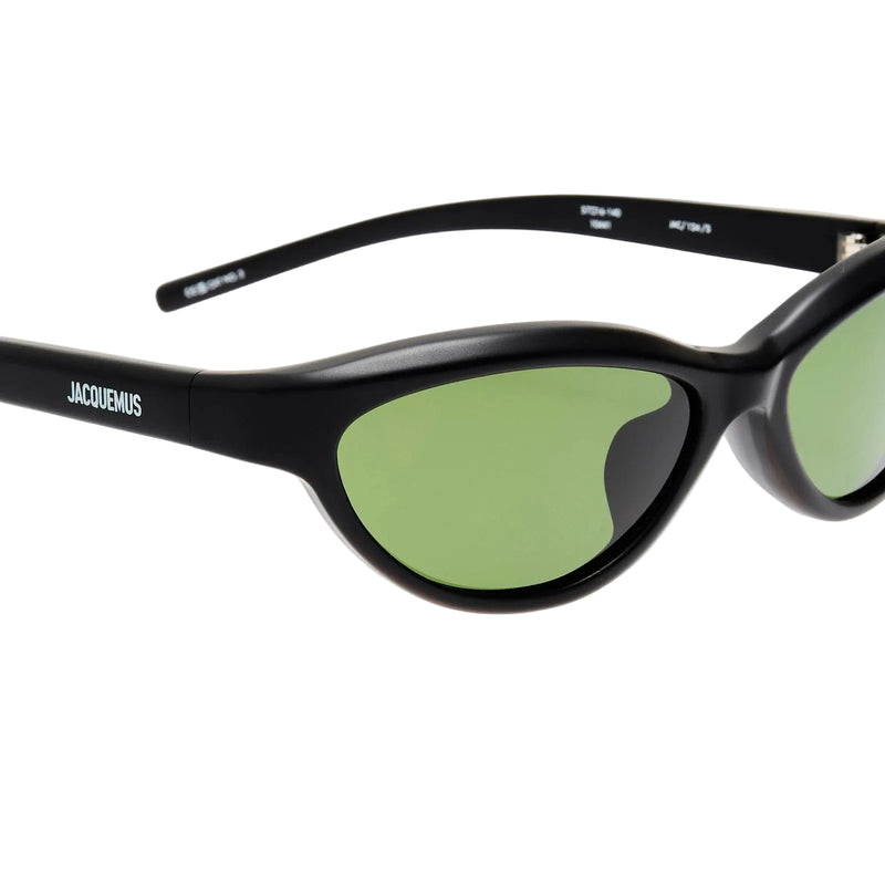 Jacquemus Curvo Matt Black/Green Lenses JAC134C5SUN