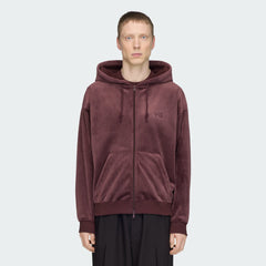 Y-3 Velvet Zip Hood Burgundy KT9786