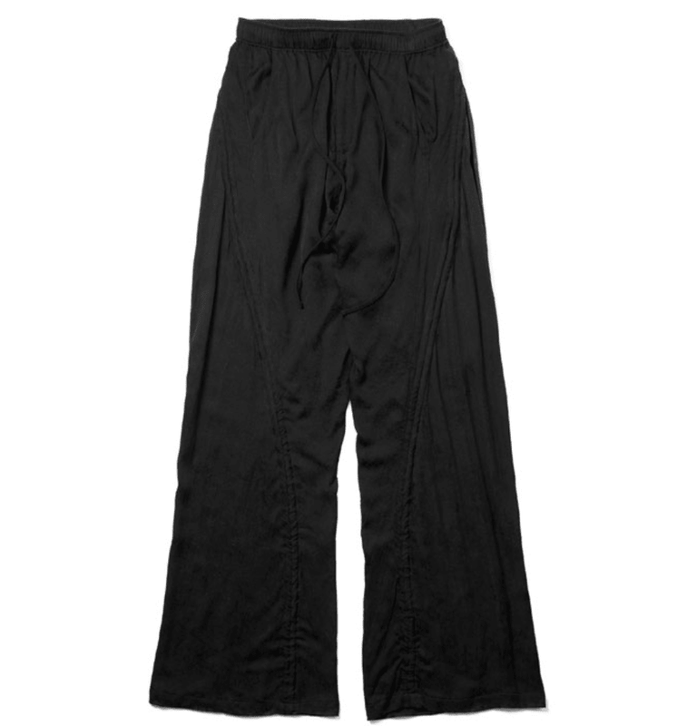 Linen Blend Trousers Black 937PAM26