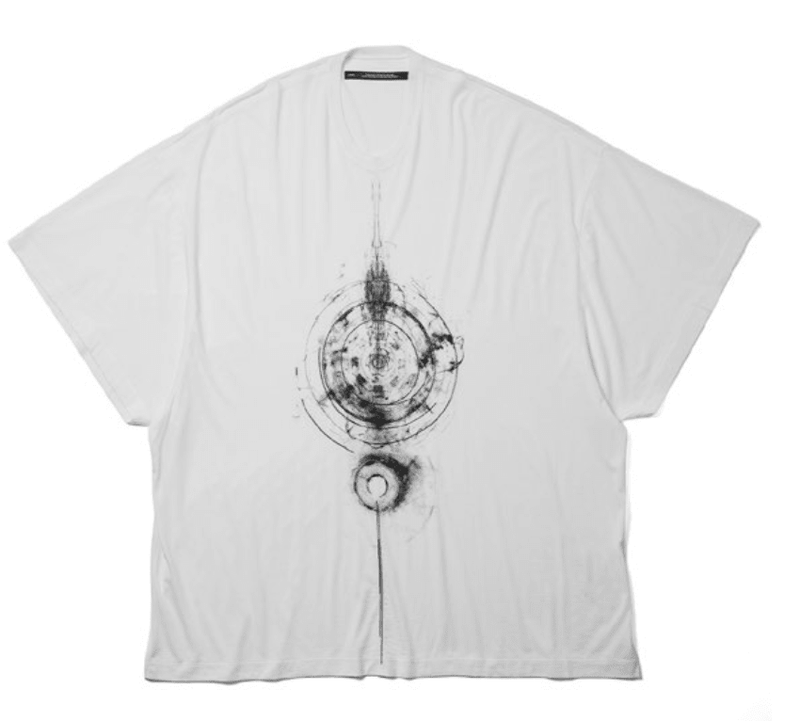 Oversized Print Tee White - 937CPM1