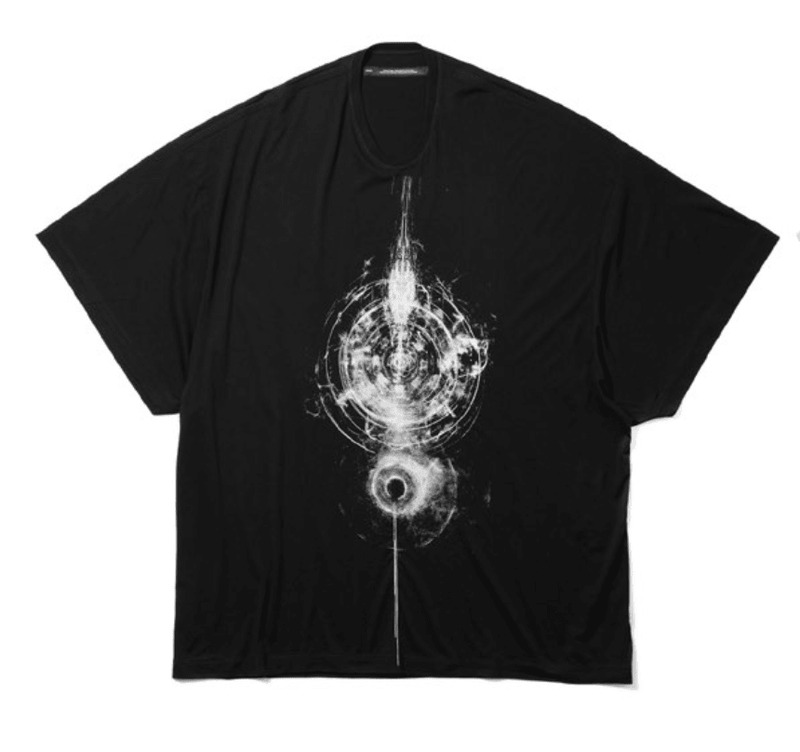 Oversized Print Tee Black - 937CPM1