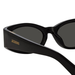 Jacquemus Ovalo Black Sunglasses