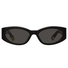 Jacquemus Ovalo Black Sunglasses