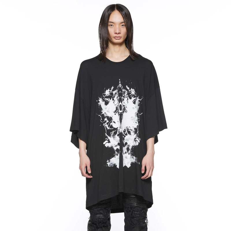 Oversized Print Tee Black - 917CPM4