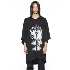 Oversized Print Tee Black - 917CPM4