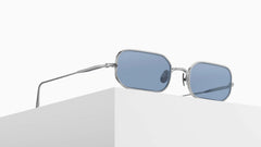 Matsuda M3163 Brushed Silver / Cobalt
