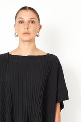Pleats Black Blouse SA2188