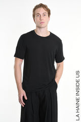 Modal Cashmere Tee Black M1150