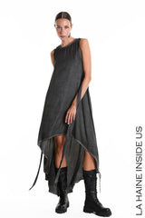 Asymmetric Silk Viscose Dress W5276