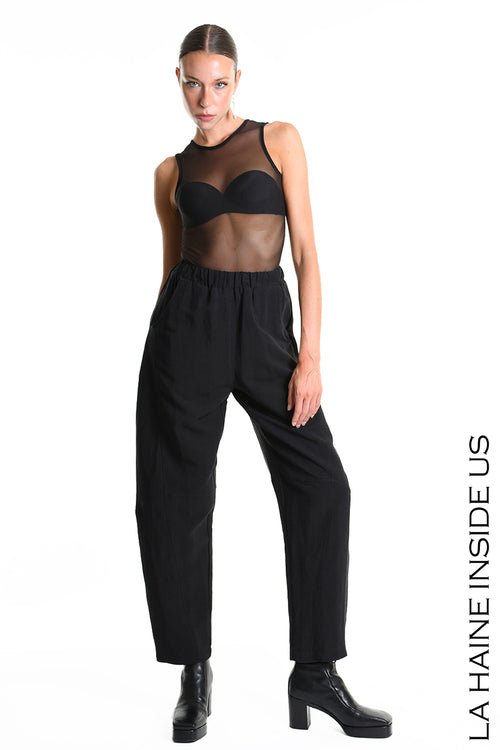 Linen Viscose Trouser Black W5318