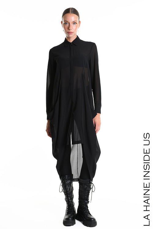 Asymmetric Georgette Shirt W5356