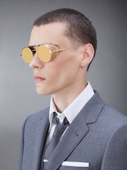 Thom Browne Limited Edition 18k Gold Sunglasses